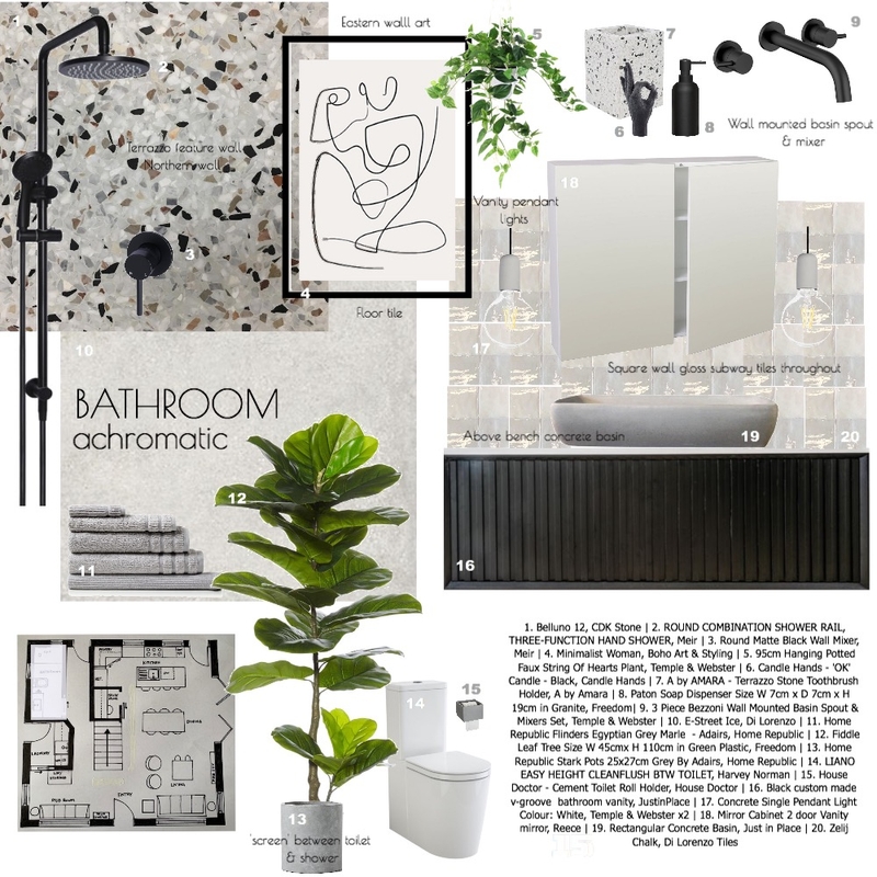 Bathroom - Module 9 Mood Board by Katie Buttel Interiors on Style Sourcebook