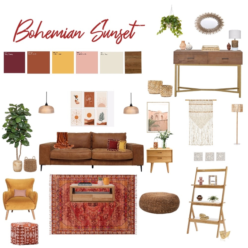 Bohemian Sunset Mood Board by Lanaishar on Style Sourcebook