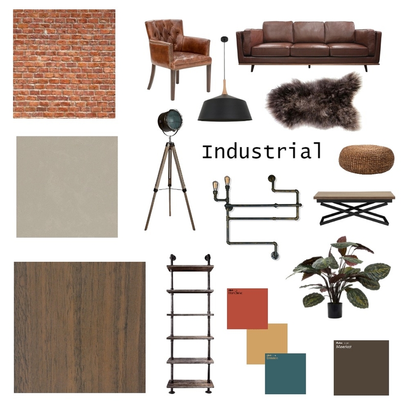 Industrial Style Mood Board Mood Board by Carleanne Radey on Style Sourcebook