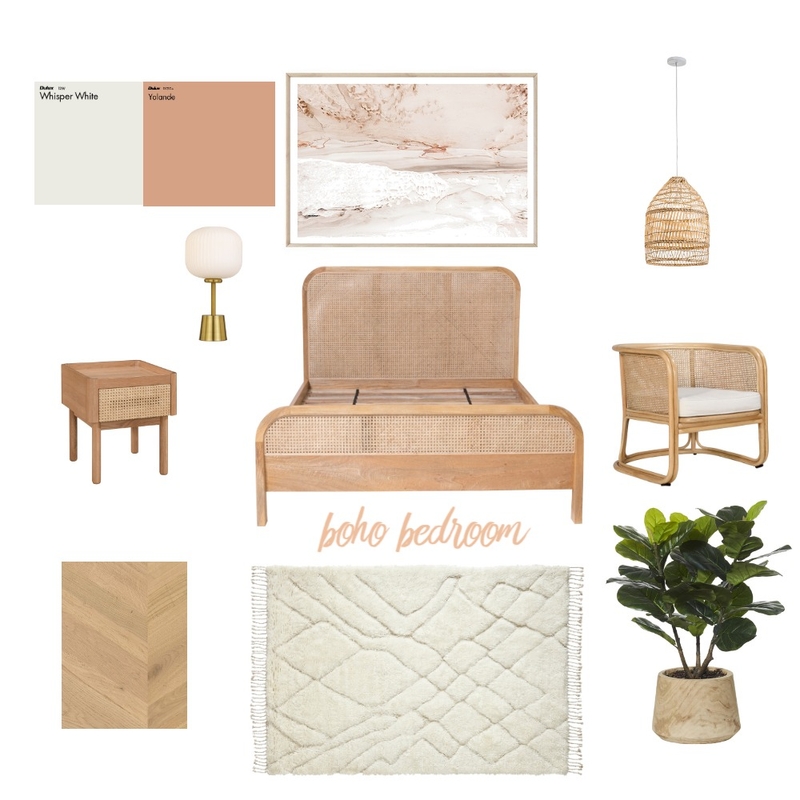 BOHO BEDROOM Mood Board by Melaniejaynedesign on Style Sourcebook