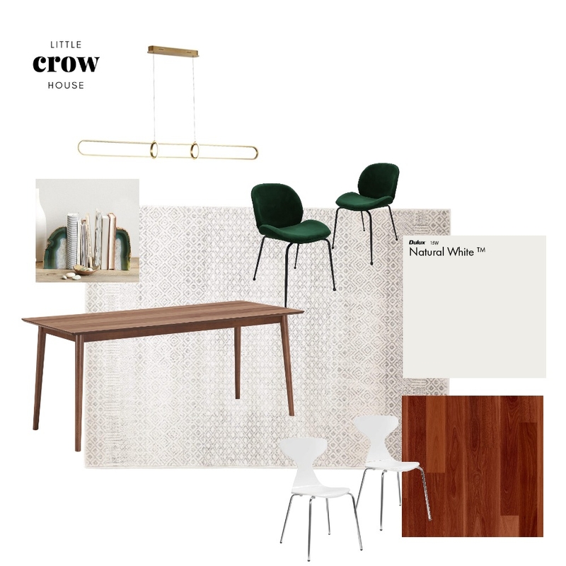 Dining room with green chairs Mood Board by Little Crow House on Style Sourcebook