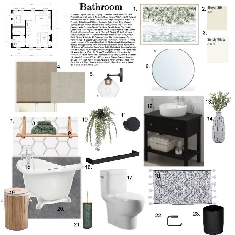 Bathroom Mood Board by kcogden on Style Sourcebook