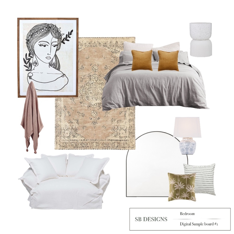 Bedroom - DIGITAL SAMPLE BOARD Mood Board by samiburt on Style Sourcebook