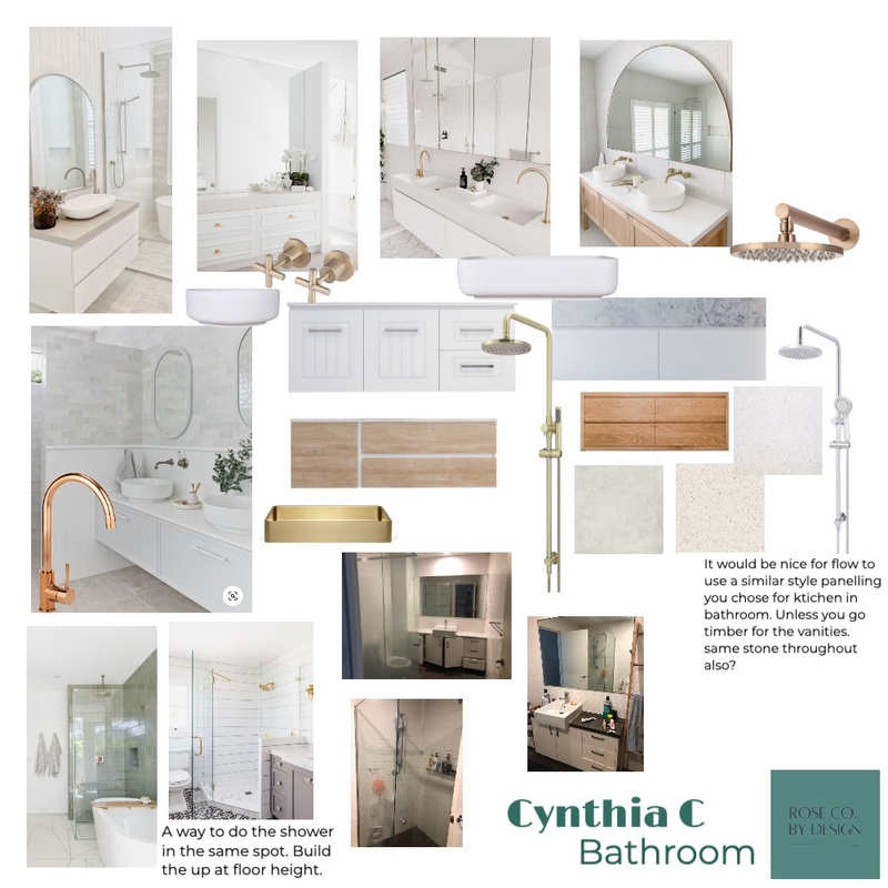 Cynthia C Bathrooms 1st Mood Board by Rose Co By Design on Style Sourcebook