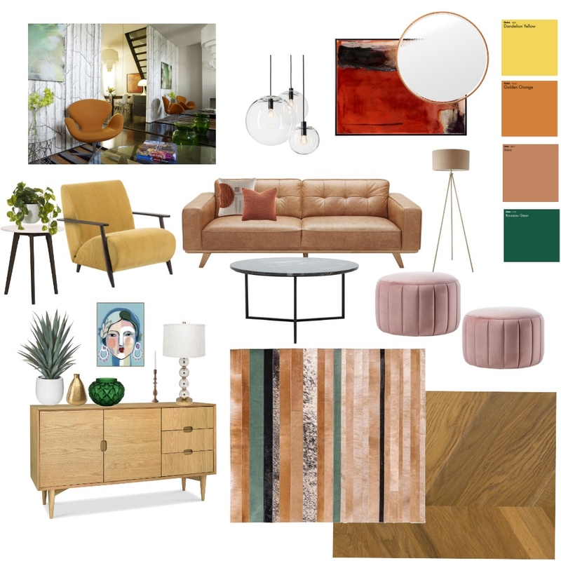 Mid-Century Modern Mood Board by Cynthia M- on Style Sourcebook