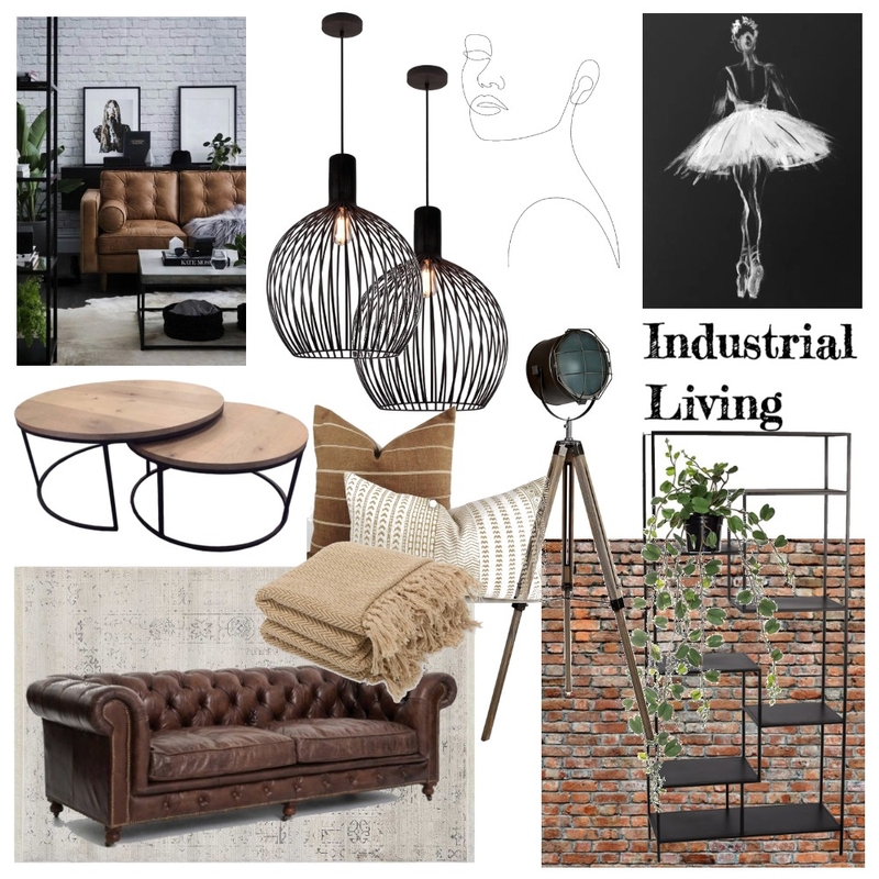 Industrial Living Mood Board by Missy & Me on Style Sourcebook