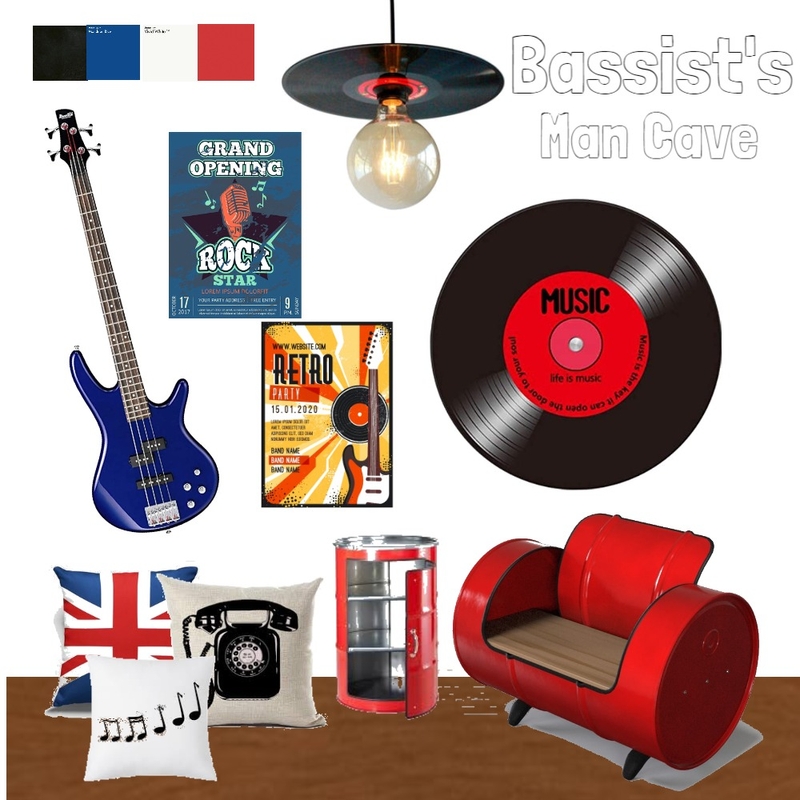 Bassist's Man Cave Mood Board by Gia123 on Style Sourcebook