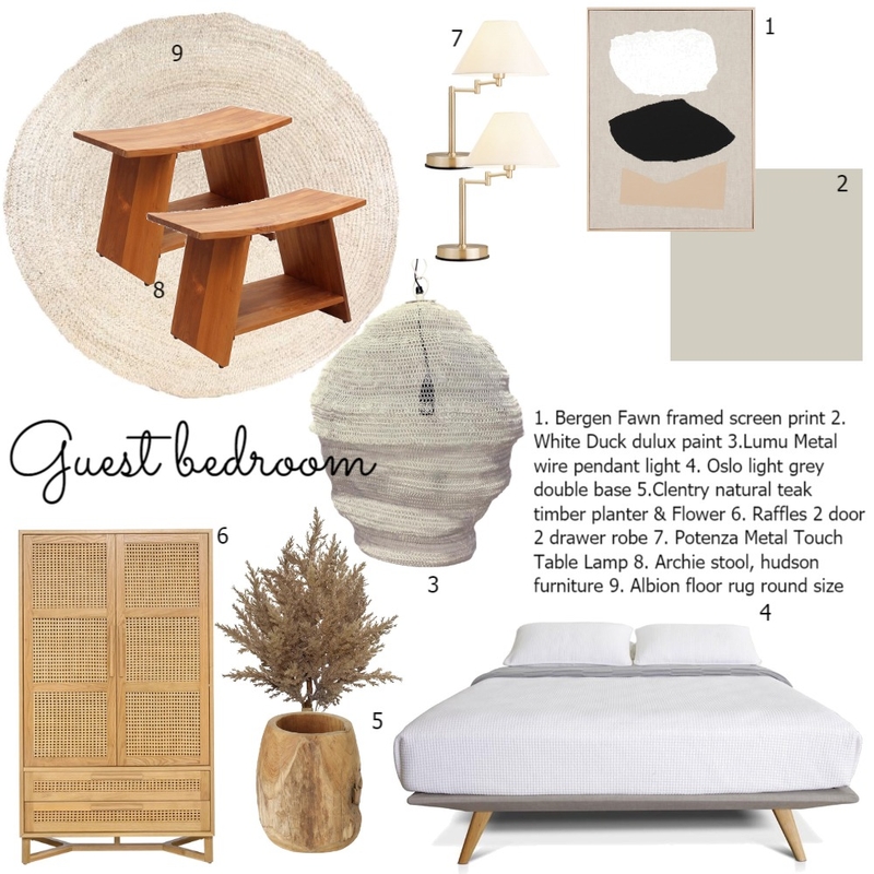 MODULE 9-GUEST BEDROOM Mood Board by Bloom interiors on Style Sourcebook