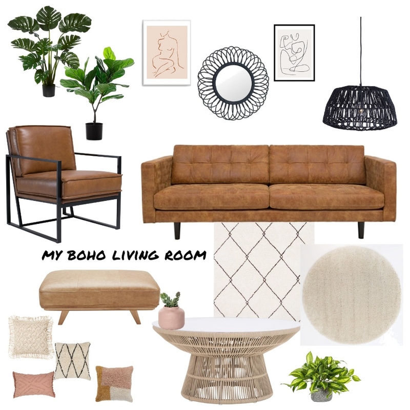 Boho living Mood Board by Union Design on Style Sourcebook