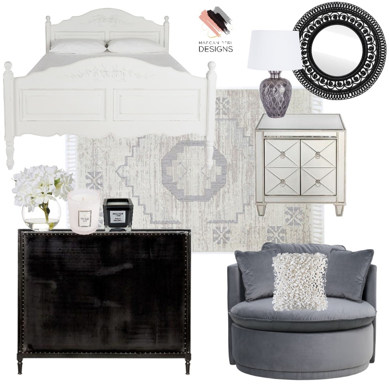 Fresh Black Mood Board by Maegan Perl Designs on Style Sourcebook