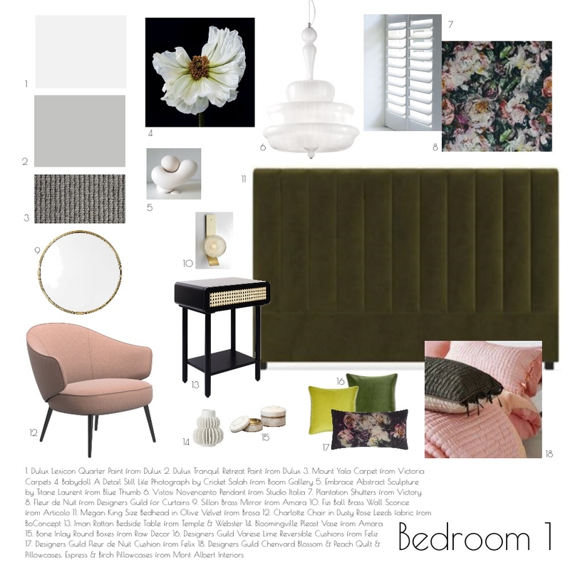 Bedroom 1 Mood Board by MDS on Style Sourcebook