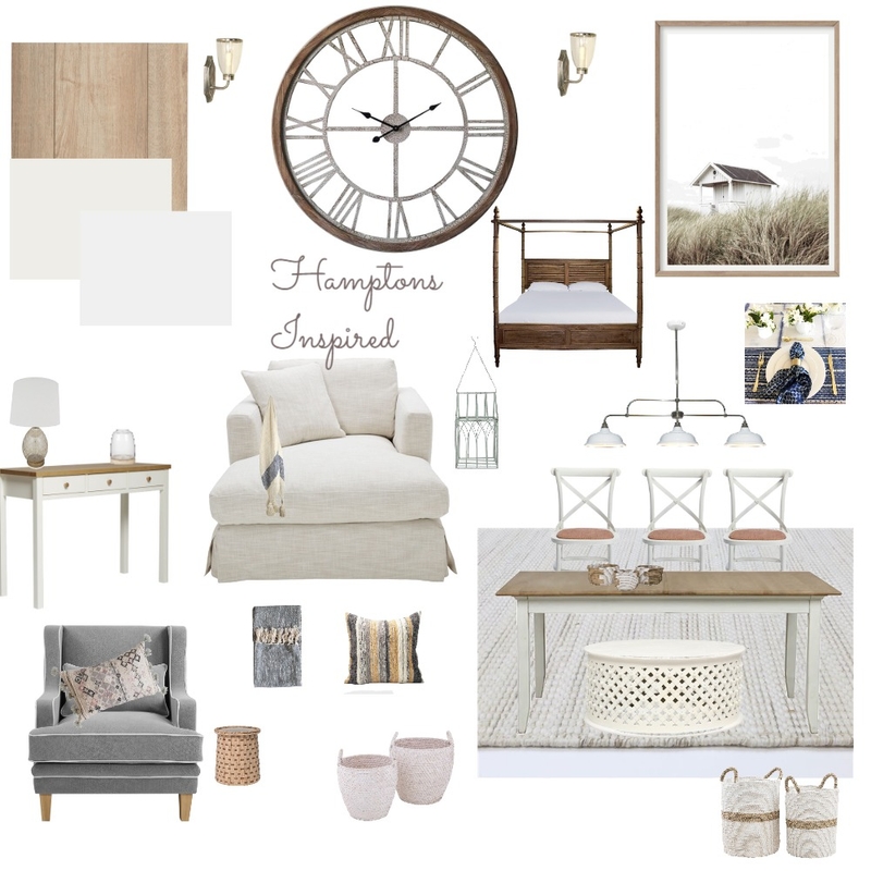 Hamptons Interior Design Mood Board by Ledonna