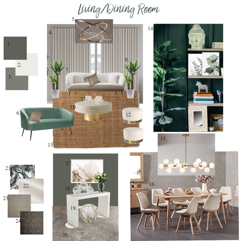 Living/Dining Room Mood Board by DaniDesigns on Style Sourcebook
