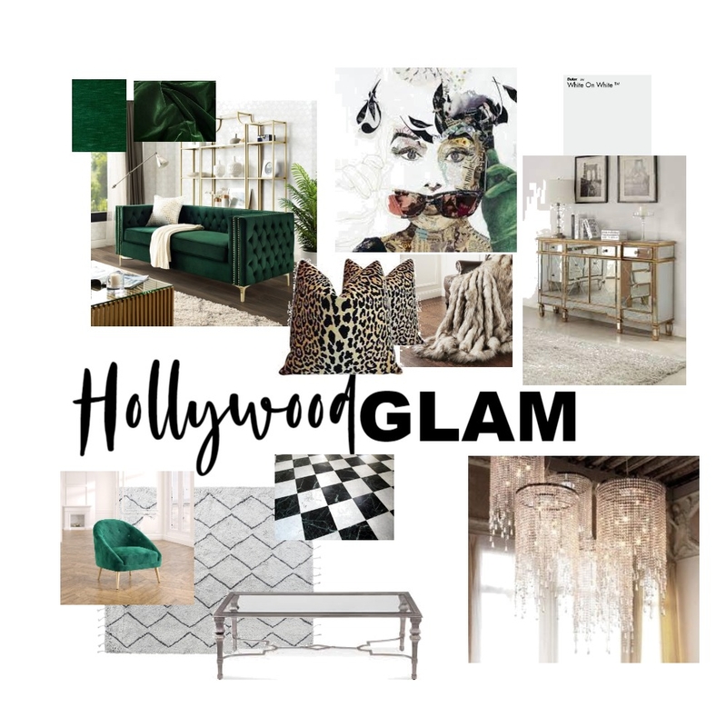 Hollywood Glam Mod3 Mood Board by Summerhill Design Studio on Style Sourcebook