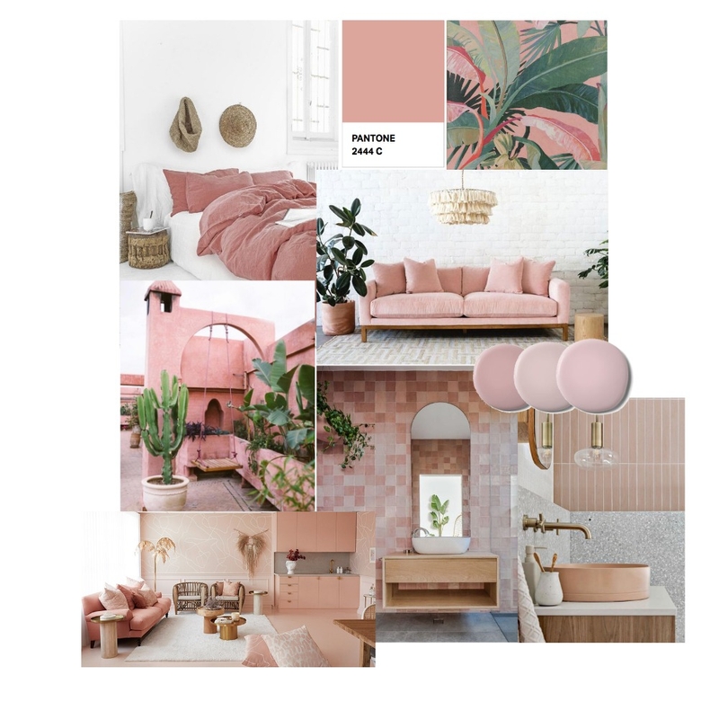 Pretty in Pink Mood Board by Ellens.edit on Style Sourcebook