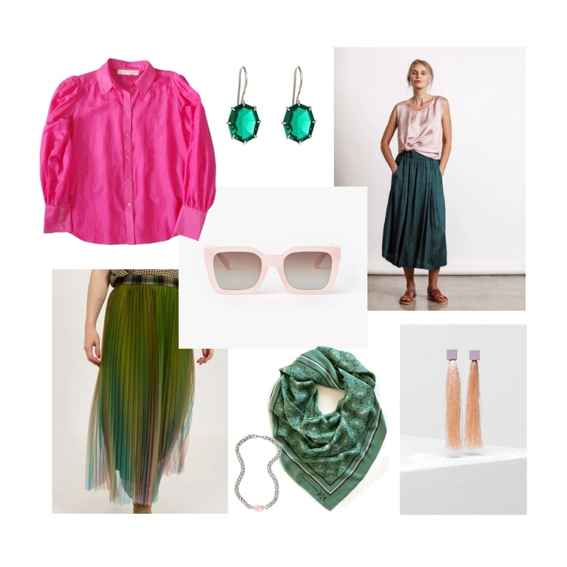pink and green Mood Board by crisphome on Style Sourcebook