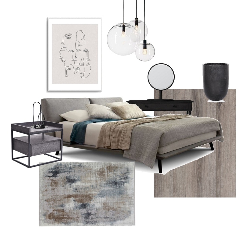 Grey Bedroom Mood Board by Spaces By Jasleen on Style Sourcebook