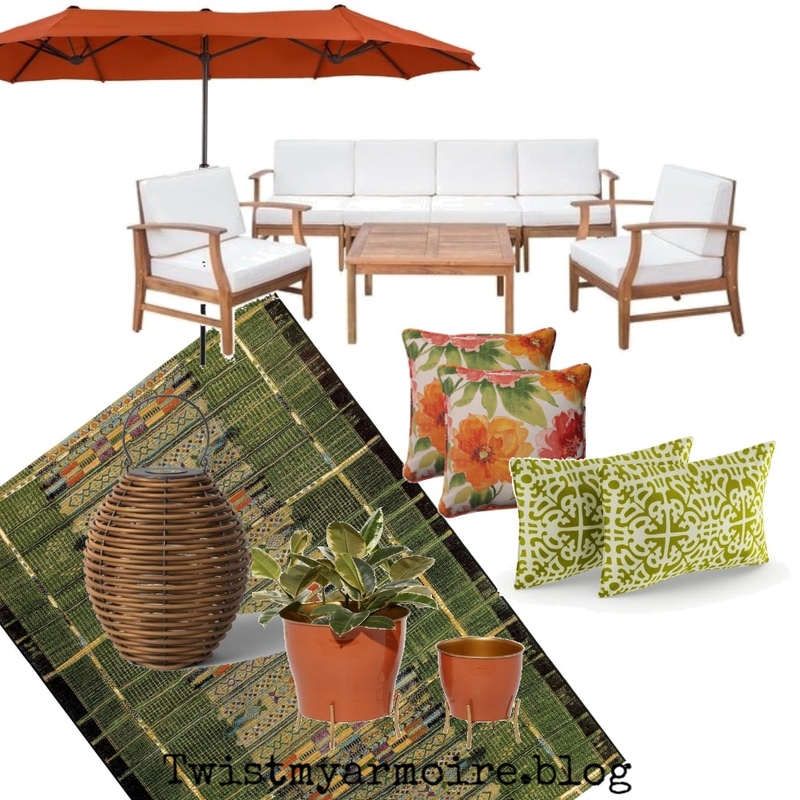 green rug patio Mood Board by Twist My Armoire on Style Sourcebook