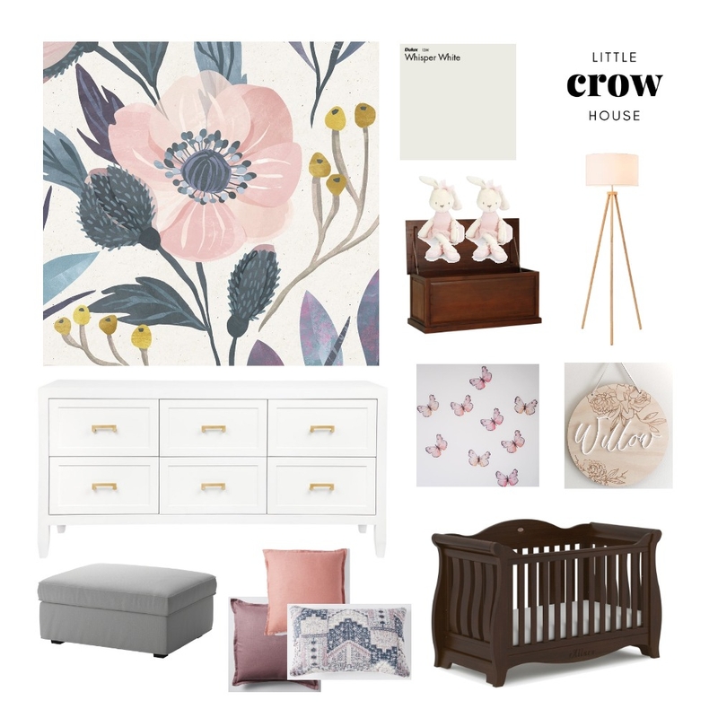 Secret Garden Nursery Mood Board by Little Crow House on Style Sourcebook