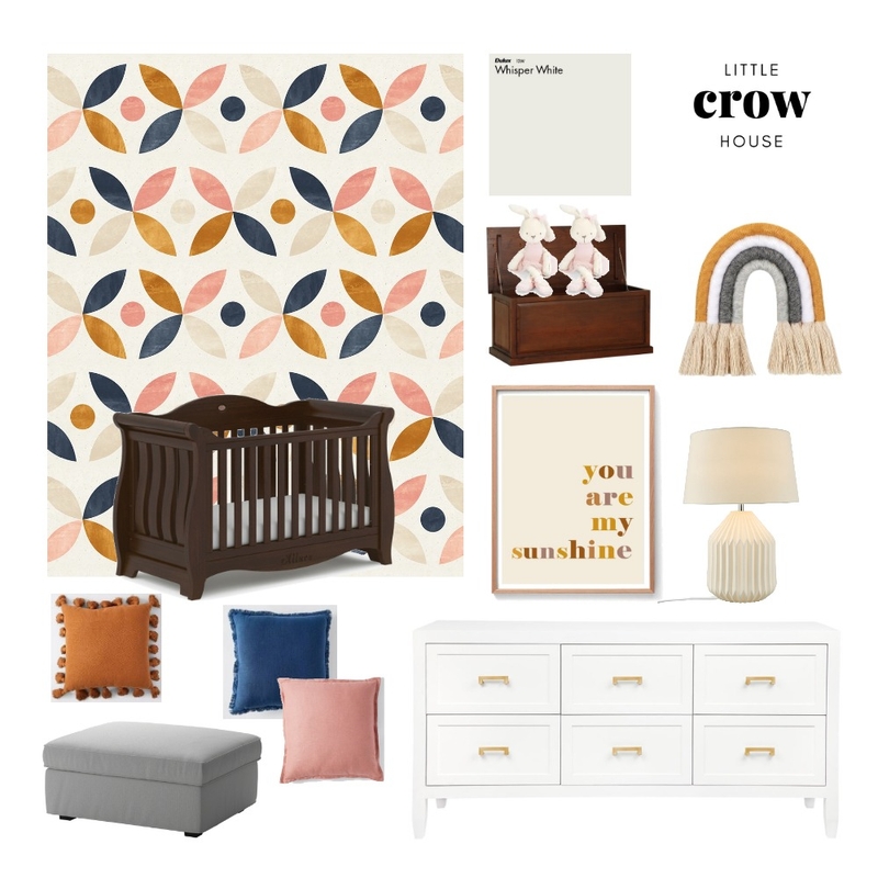 Sunshine & Rainbows Nursery Mood Board by Little Crow House on Style Sourcebook