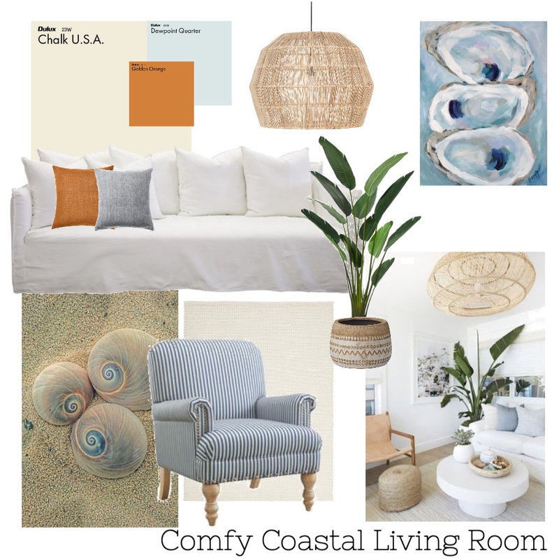 Comfy Coastal Living Room Mood Board by Annemarie de Vries on Style Sourcebook