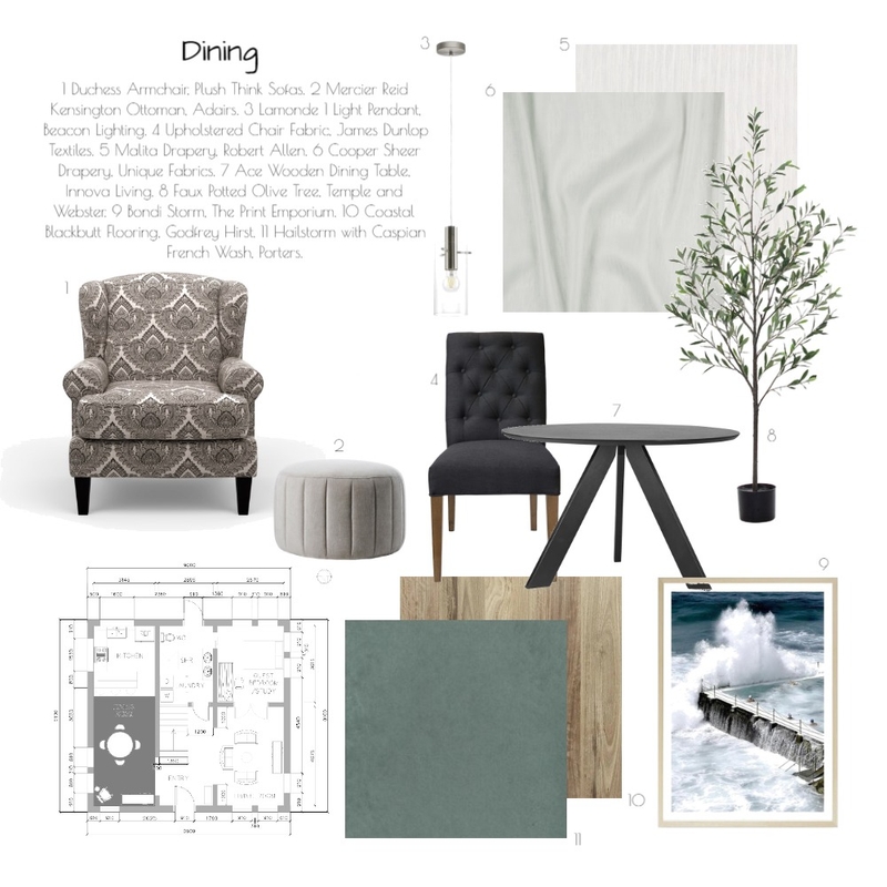 Module 9_Dining Room Mood Board by CTdigital on Style Sourcebook