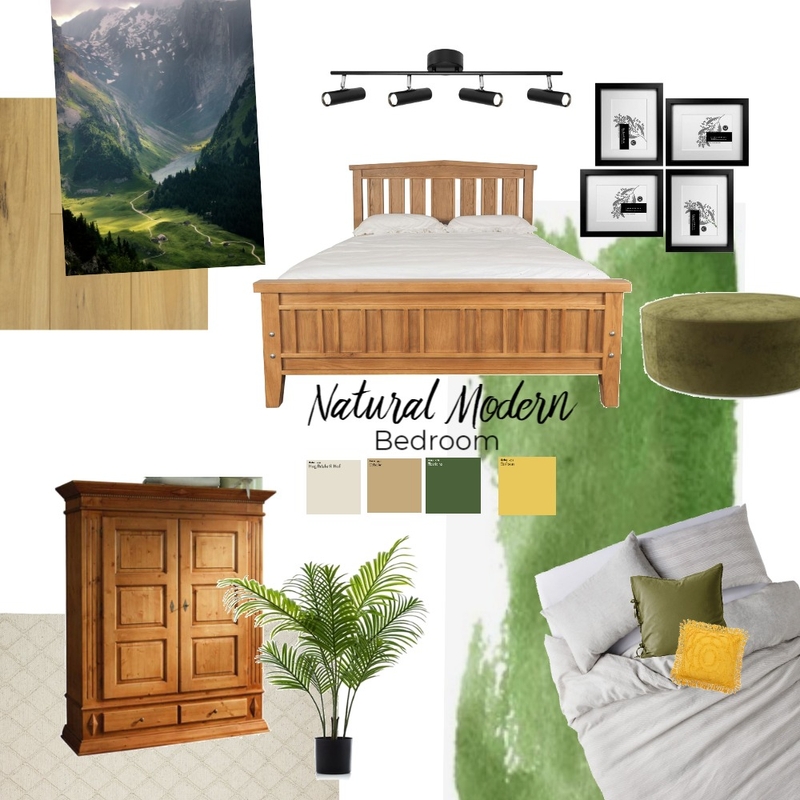 natural modern bedrrom Mood Board by VerenaHainz on Style Sourcebook