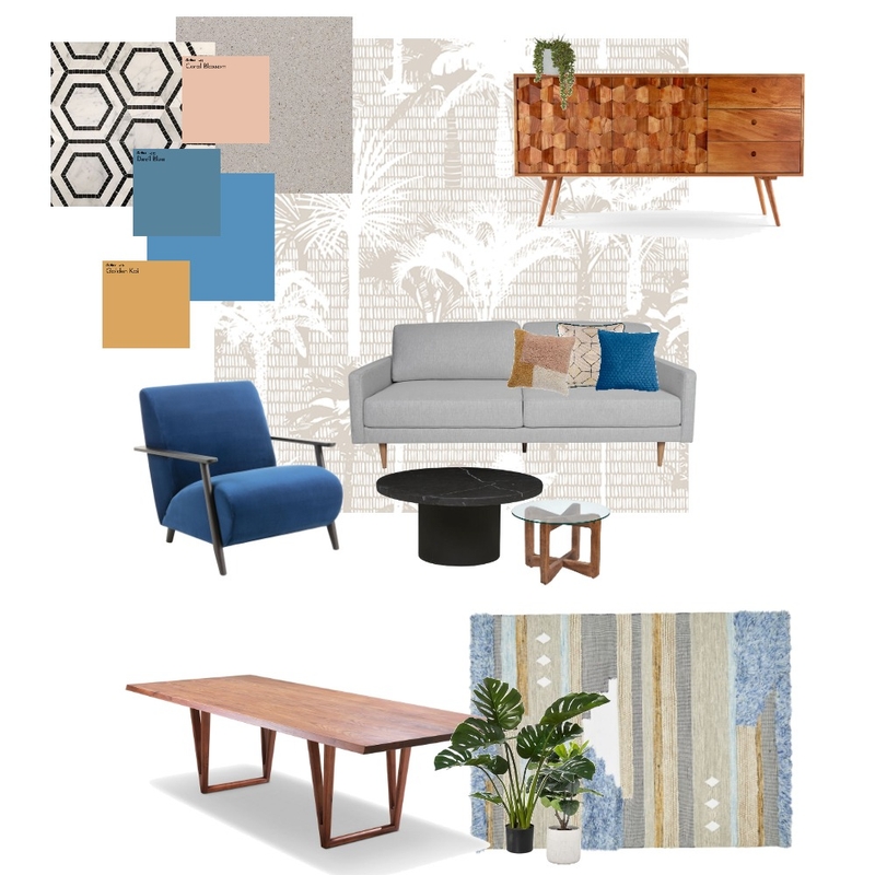 Cool midcentury modern Mood Board by Rebekka Levin on Style Sourcebook