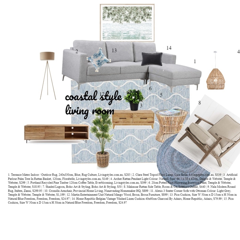 COASTAL LING ROOM WITH TAG Mood Board by shaanthe.ramaswamy on Style Sourcebook
