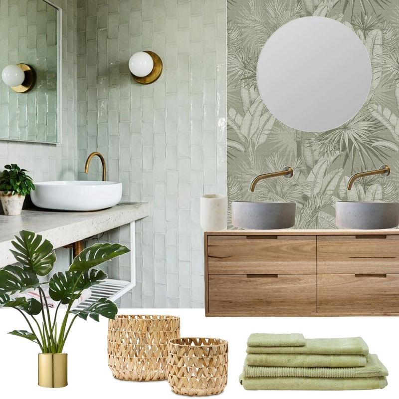 green bathroom Mood Board by Plants By Bela on Style Sourcebook