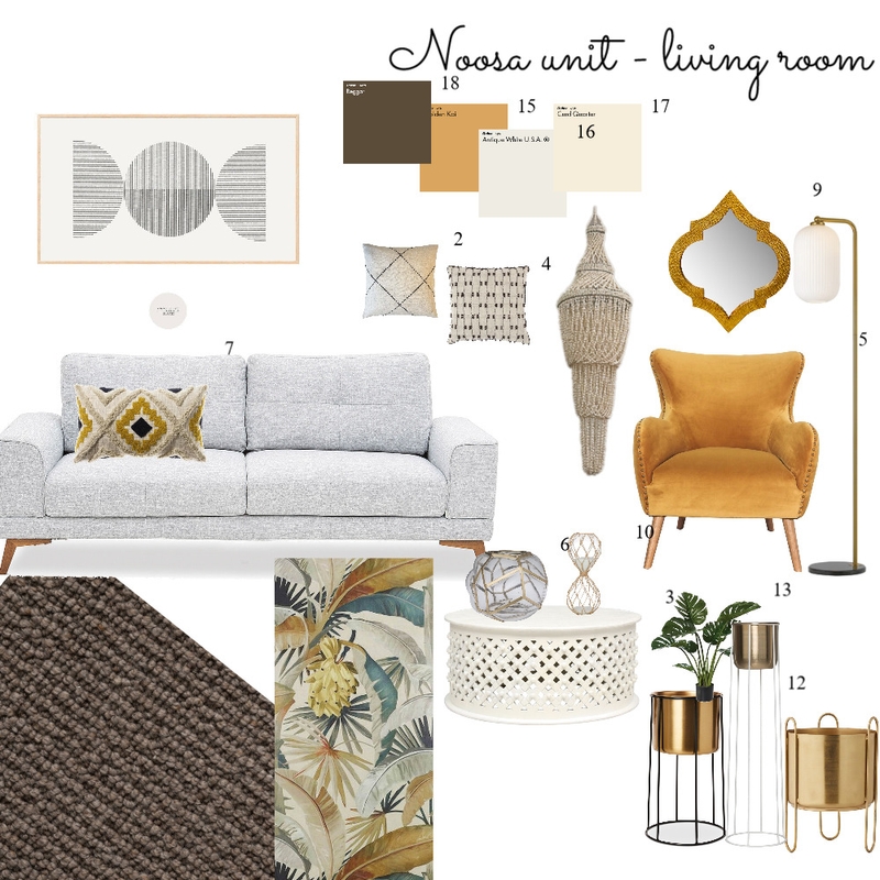 Noosa unit Living Mood Board by Somerset on Style Sourcebook