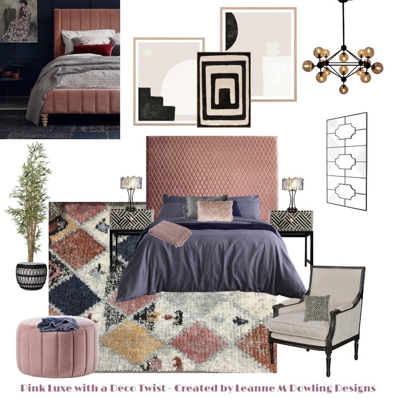 Pink Luxe Master bedroom Mood Board by leannedowling on Style Sourcebook