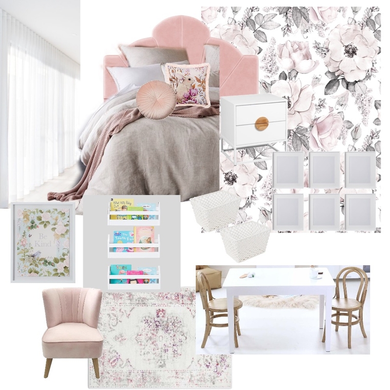 Girls Room Option 1 Mood Board by Mood Collective Australia on Style Sourcebook