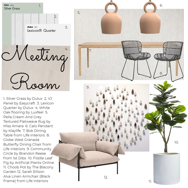 Meeting Room Mood Board by Two By Two Design on Style Sourcebook