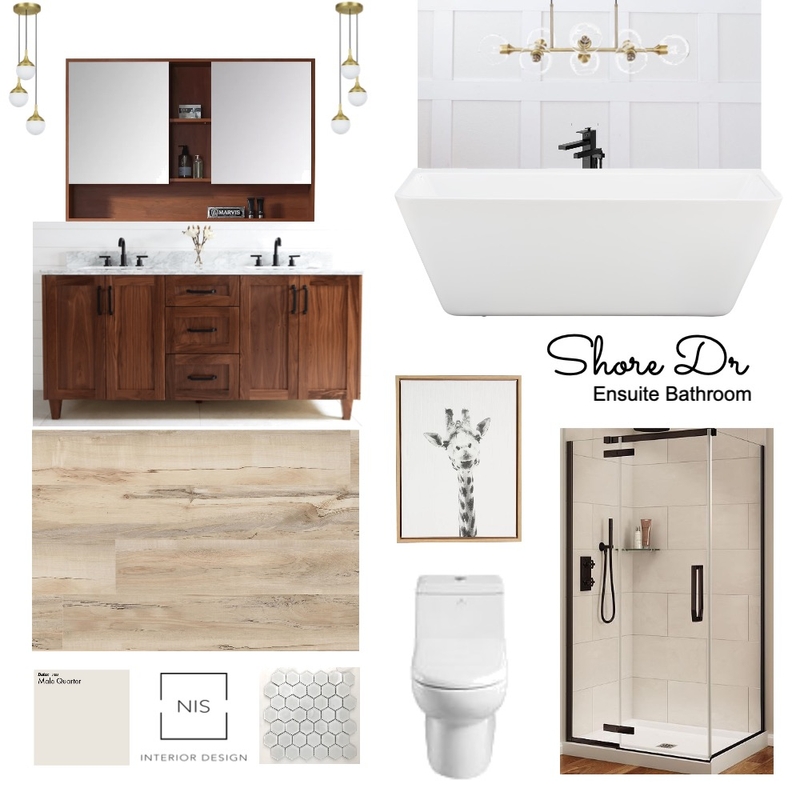 Shore Dr Ensuite Bathroom (option B) Mood Board by Nis Interiors on Style Sourcebook