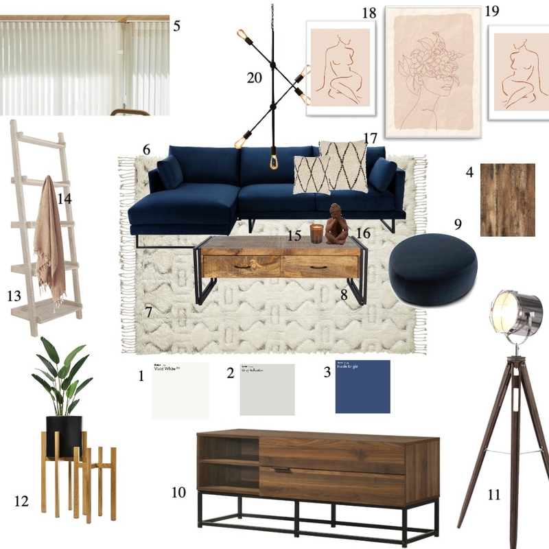 Mood board living area Mood Board by KAVIAR ARCHITECTURAL STUDIO on Style Sourcebook