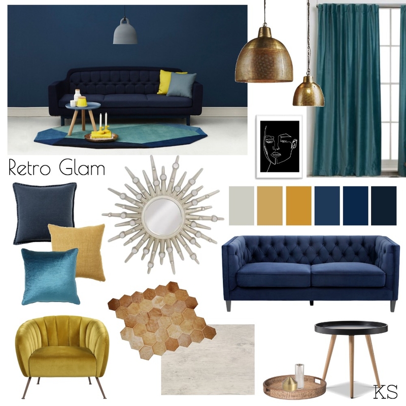 Retro Glam Mood Board by Klee on Style Sourcebook