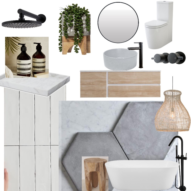 Ourimbah - Main Bathroom Mood Board by emma. on Style Sourcebook