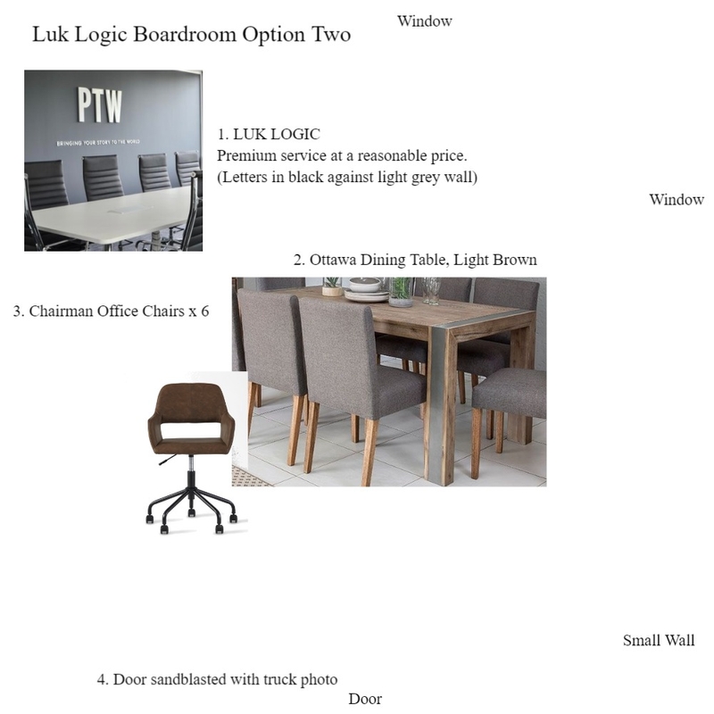Luk Logic Boardroom Option Two Mood Board by Sam on Style Sourcebook