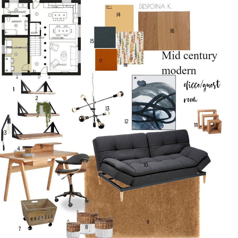 mid century modern Mood Board by Diakosmo+ on Style Sourcebook