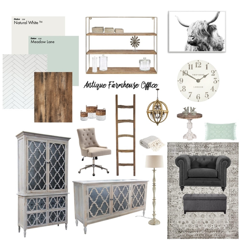 Antique Farmhouse Office/Laundry Mood Board by CBMole on Style Sourcebook