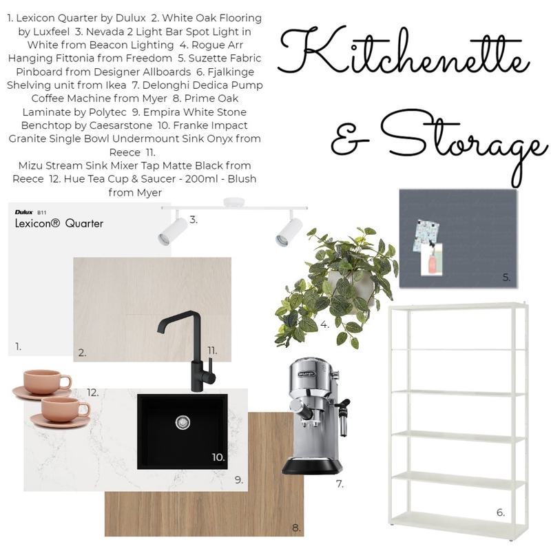 Kitchenette & Storage Area Mood Board by Two By Two Design on Style Sourcebook