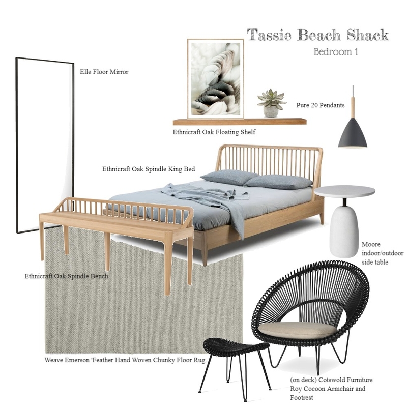 Cremorne Shack Bedroom 1 Mood Board by decodesign on Style Sourcebook