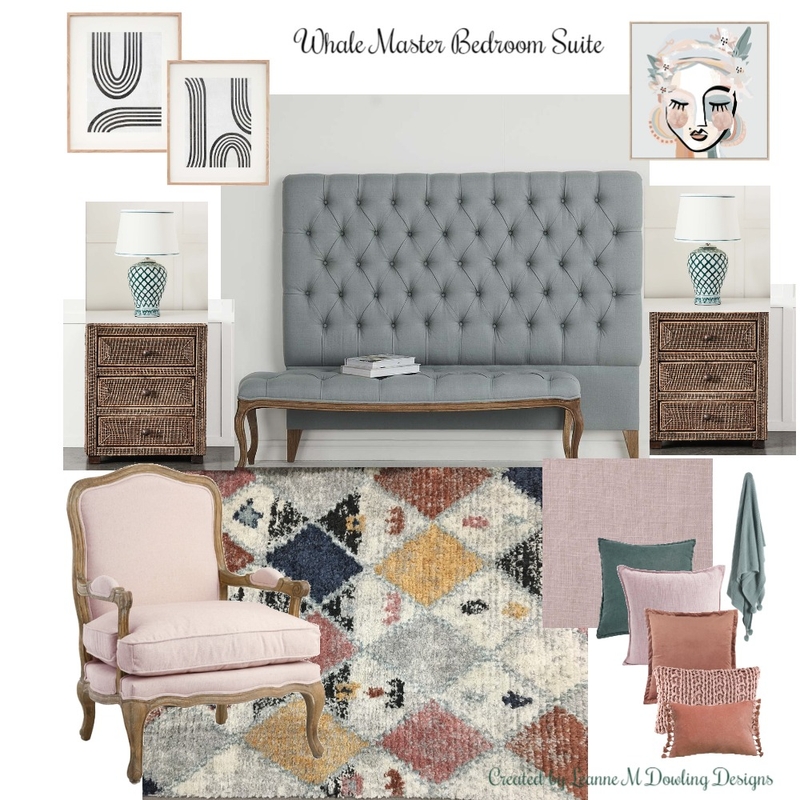 Sage and Pink Master bedroom Design Mood Board by leannedowling on Style Sourcebook