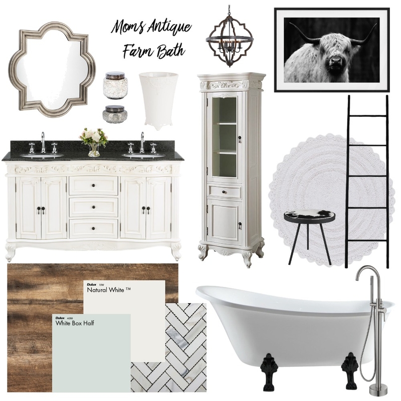 Moms Antique Farm Bath Mood Board by CBMole on Style Sourcebook