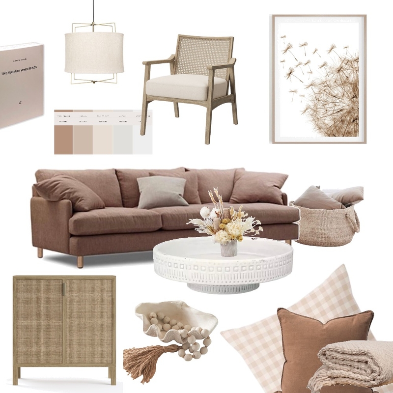 Gingham and blush; Bohemian neutrals. Mood Board by Oleander & Finch Interiors on Style Sourcebook