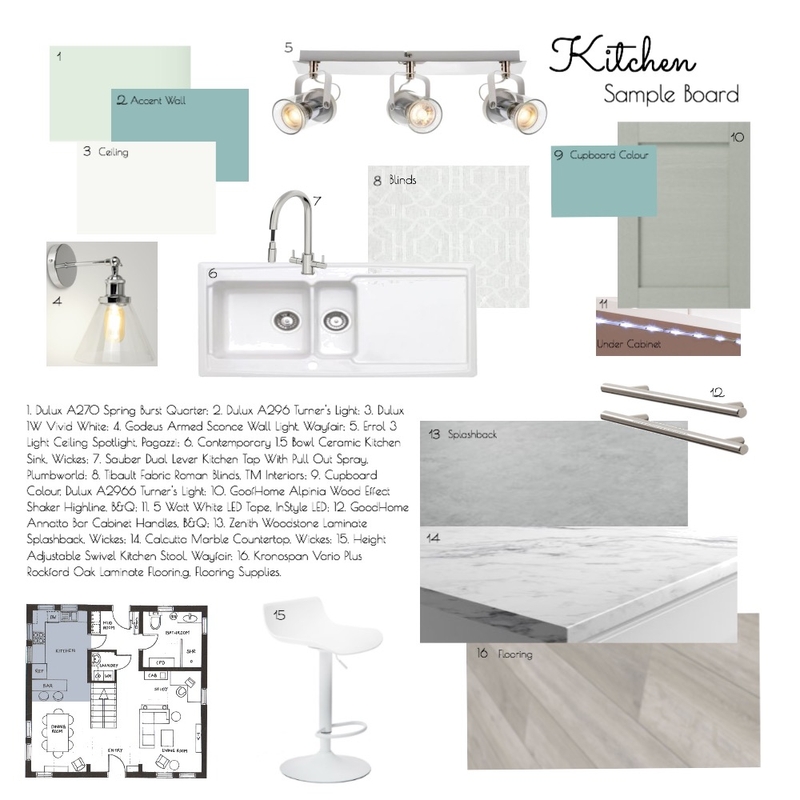 Sample Board - Kitchen Mood Board by Nicola on Style Sourcebook
