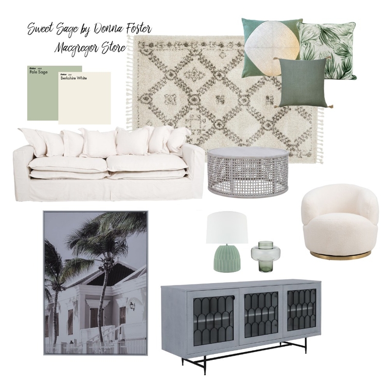 Sweet Sage by Donna Foster Macgregor Store Mood Board by Oz Design Macgregor Store on Style Sourcebook