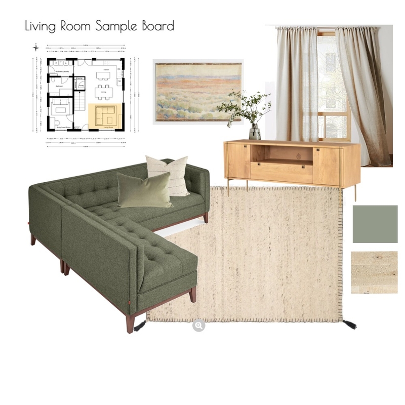 Sample Board Living Room Mood Board by cborcharding on Style Sourcebook