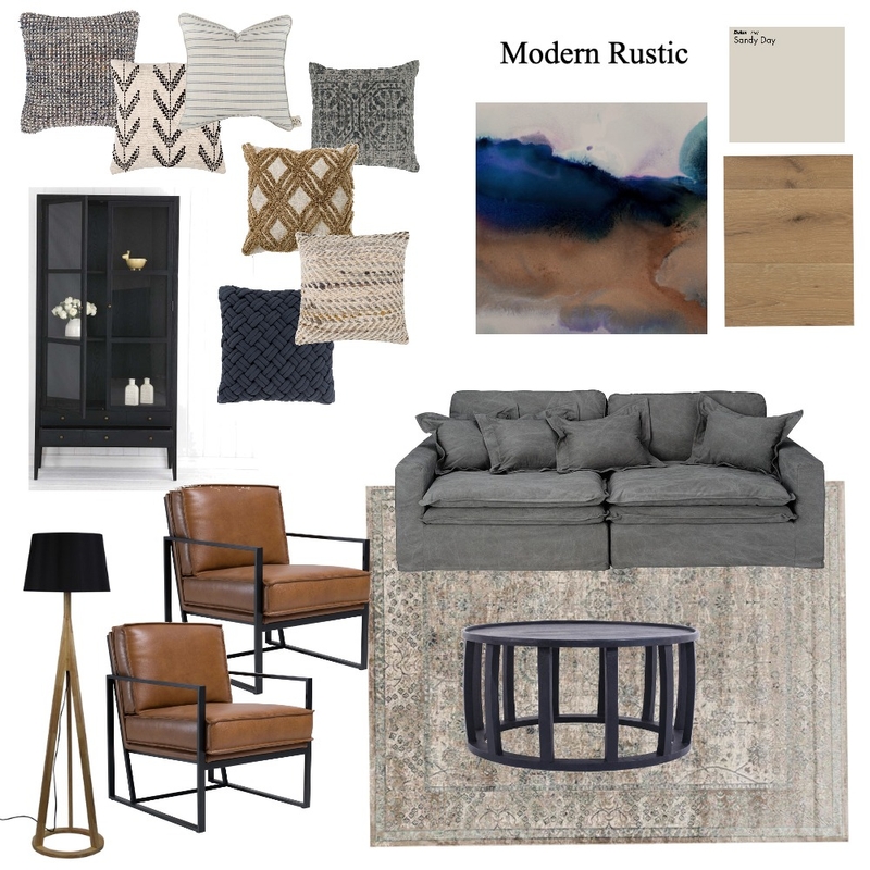 Modern Rustic Living Mood Board by Studio Alyza on Style Sourcebook